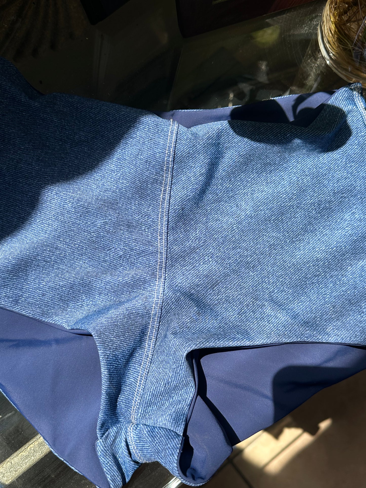 Blue jean boyshorts
