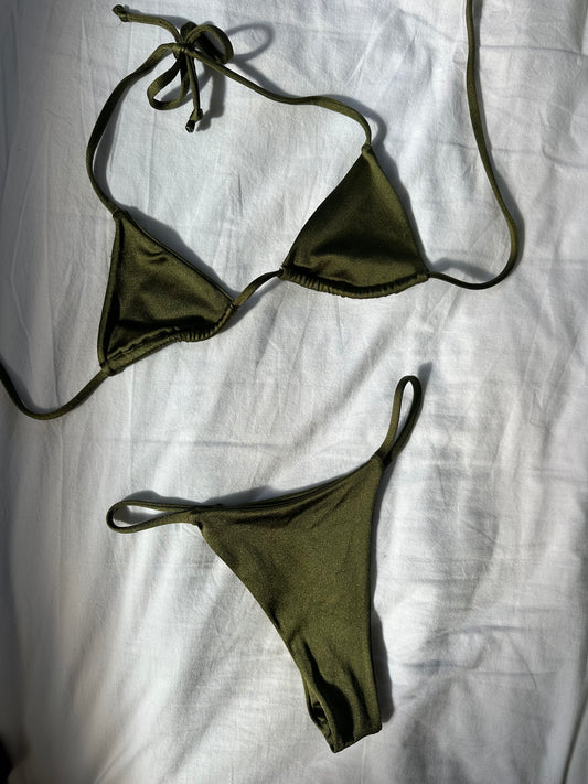 Olive triangle top